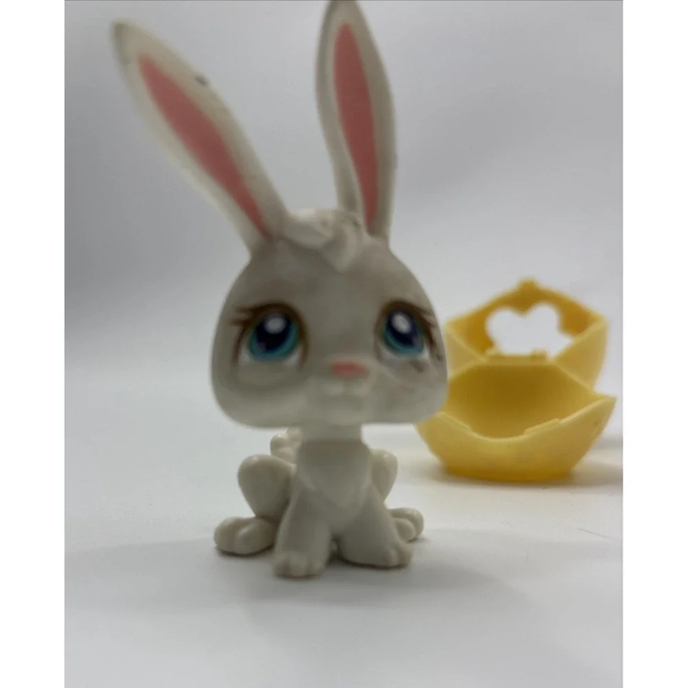 Littlest Pet Shop #51 #3 Rabbit Yellow Duck Bird Green‎ Eyes Authentic LPS Egg